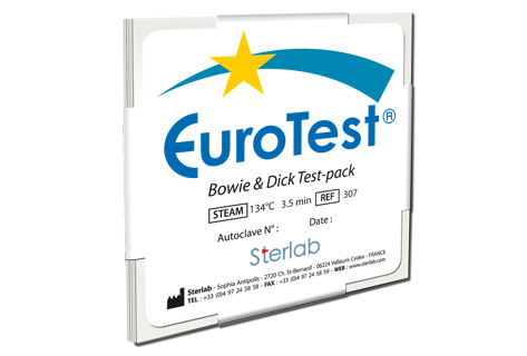 Bowie-Dick Eurotest dentalmarket pilt Bowie&Dick Eurotest 9,5x9,5x0,8cm 50 tk kastis