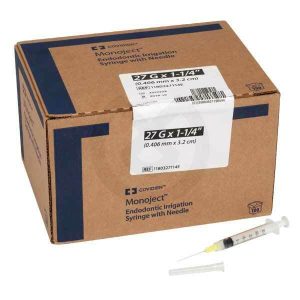 Monoject loputussüstal 3ml+nõel 27G, 0.406mmx3.2cm kollane