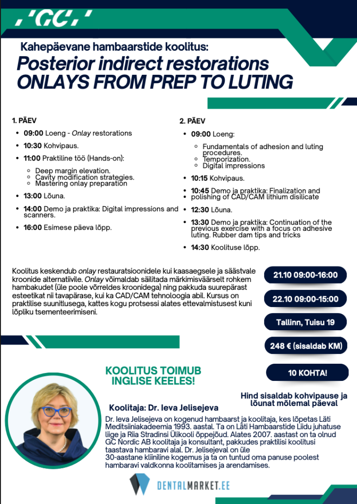 Posterior indirect restorations ONLAYS FROM PREP TO LUTING