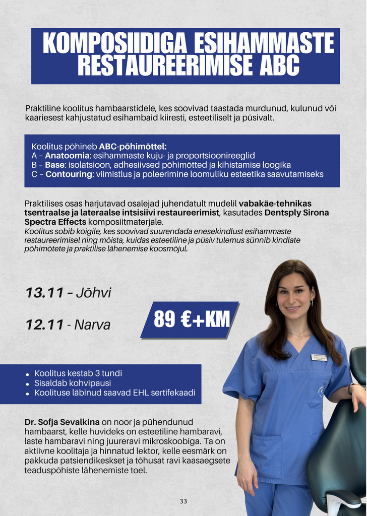 KOMPOSIIDIGA ESIHAMMASTE RESTAUREERIMISE ABC