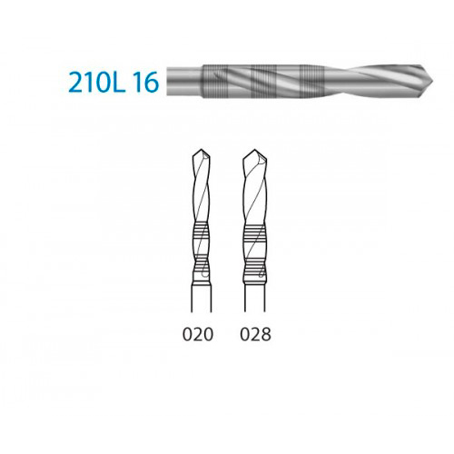 Implantoloogia pilootpuur 210L16 RA 204 · Ø 2.8 mm